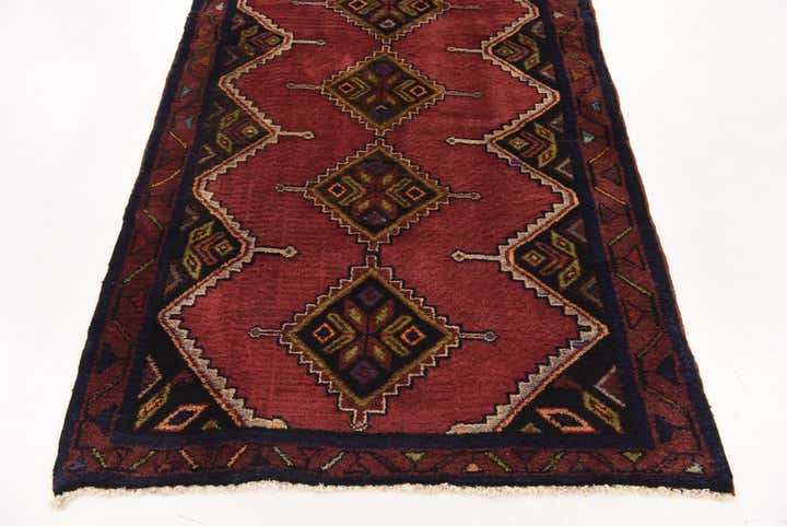 3' 4 x 9' 10 Hand Knotted Chenar Persian Wool Runner Rug