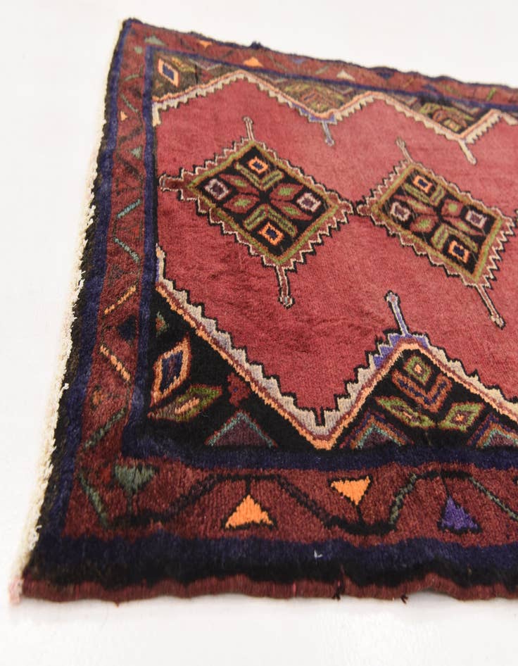 Detail image of 3' 4 x 9' 10  Hand Knotted Chenar Persian Wool Runner Rug