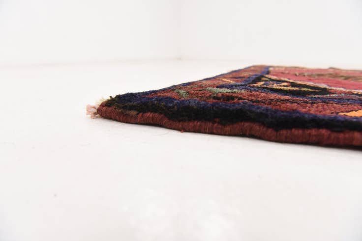 Detail image of 3' 4 x 9' 10 Hand Knotted Chenar Persian Wool Runner Rug