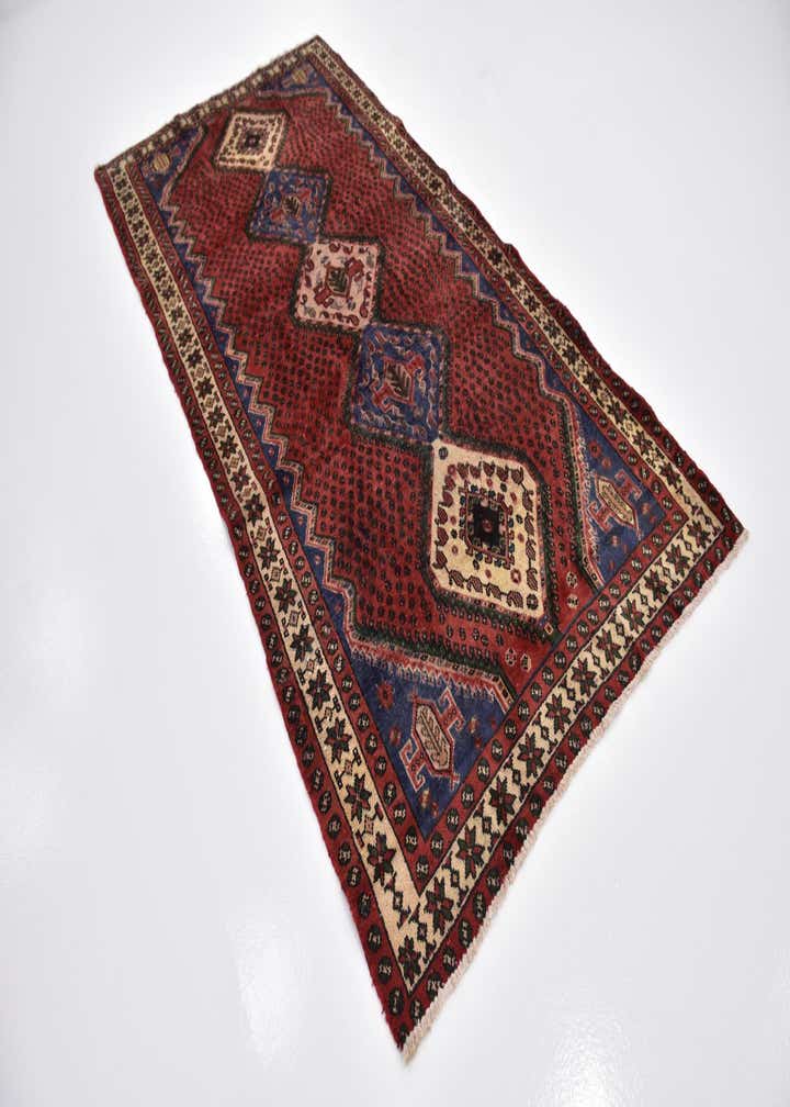 4' 9 x 9' 7 Hand Knotted Chenar Persian Wool Runner Rug