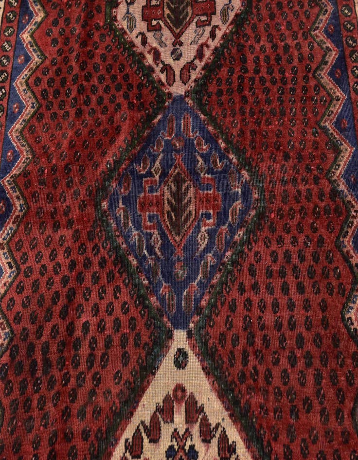 Detail image of 4' 9 x 9' 7 Hand Knotted Chenar Persian Wool Runner Rug