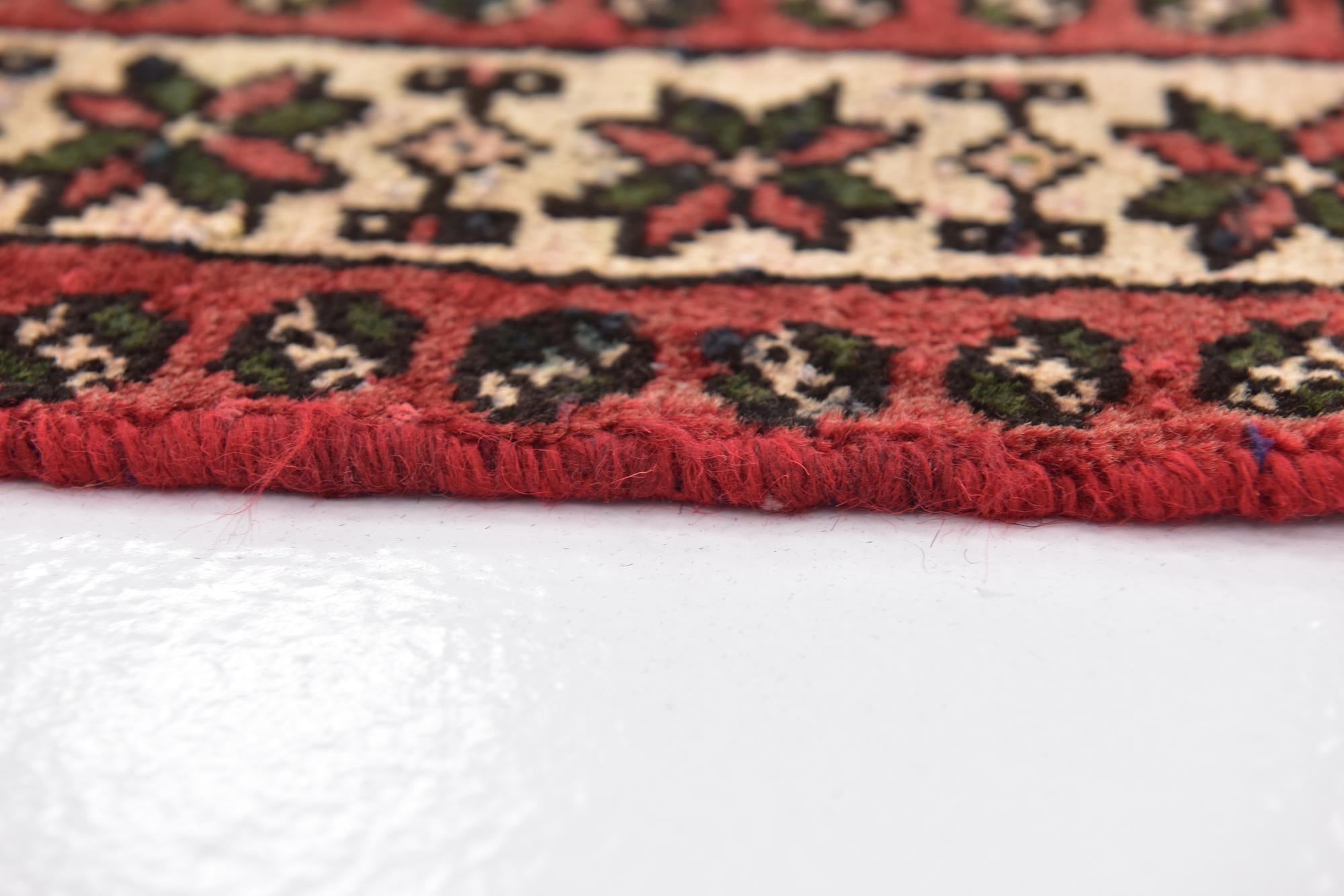 4' 9 x 9' 7 Hand Knotted Chenar Persian Wool Runner Rug