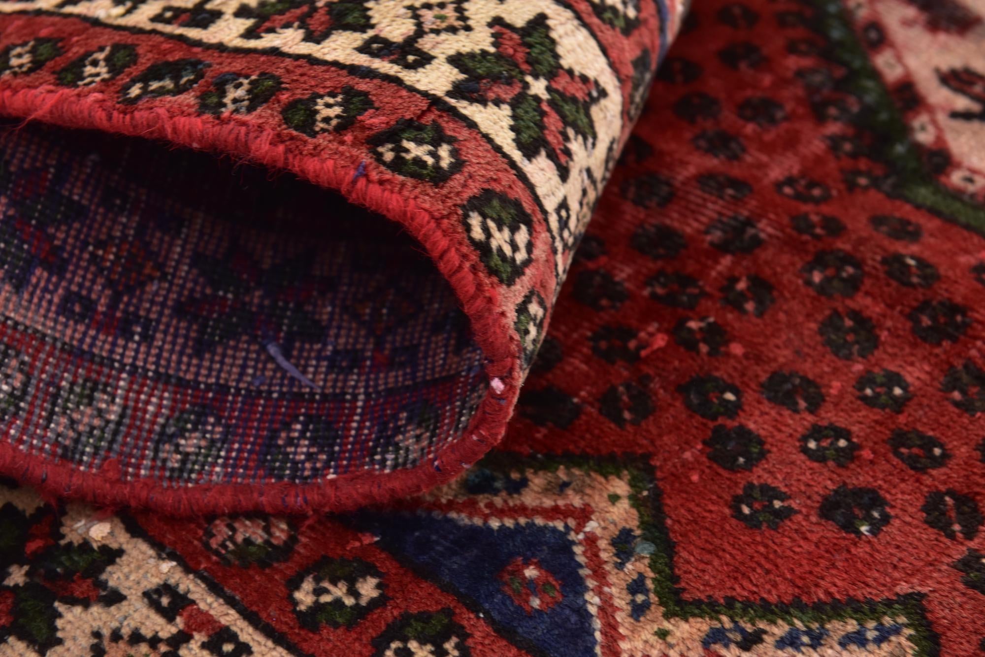 4' 9 x 9' 7 Hand Knotted Chenar Persian Wool Runner Rug