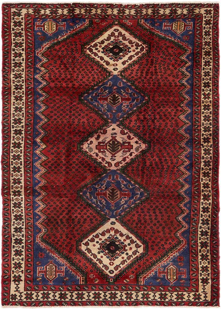 4' 9 x 9' 7 Hand Knotted Chenar Persian Wool Runner Rug