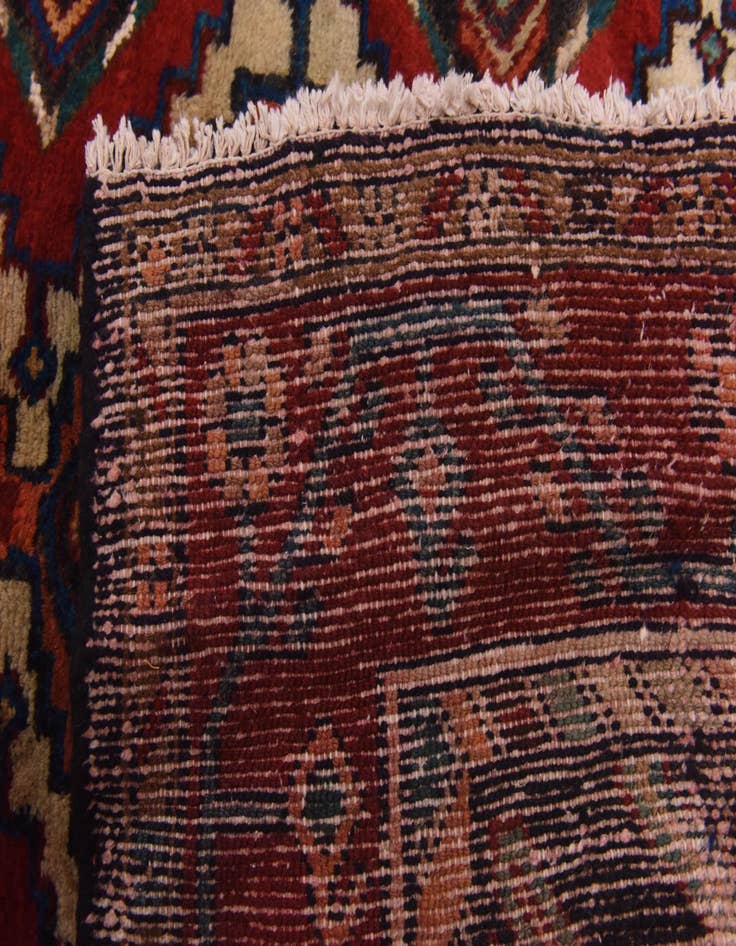 Detail image of 3' 9 x 10' 2  Hand Knotted Chenar Persian Wool Runner Rug