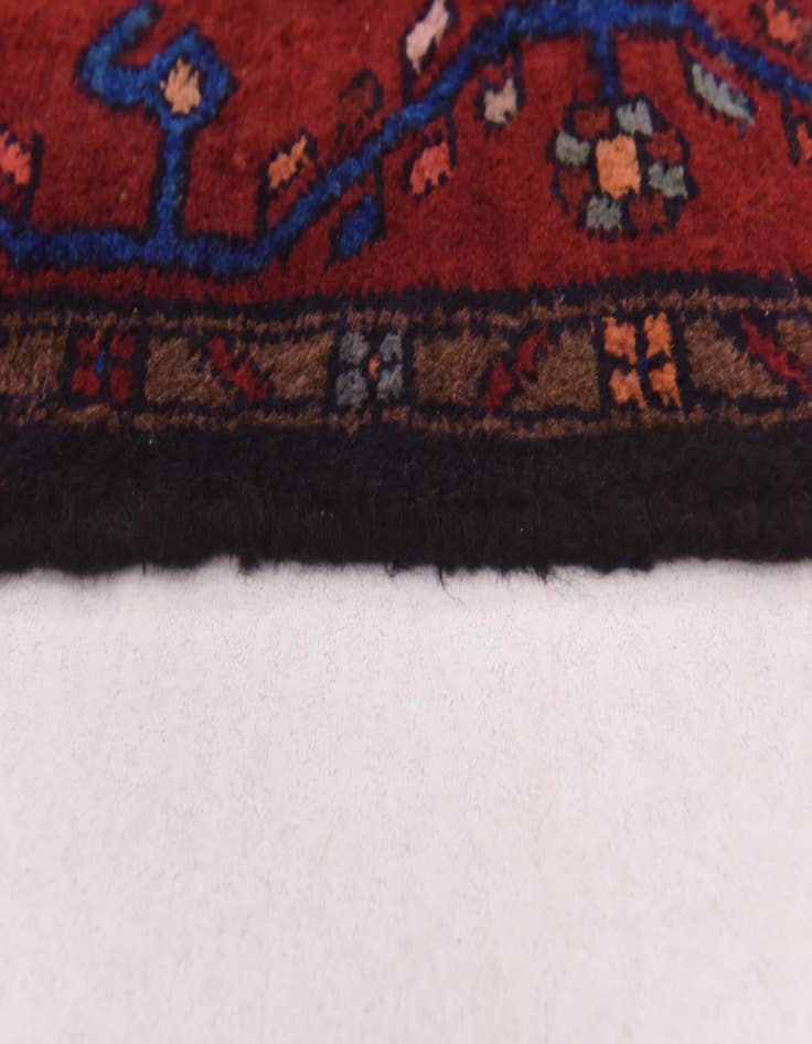 Detail image of 3' 9 x 10' 2  Hand Knotted Chenar Persian Wool Runner Rug