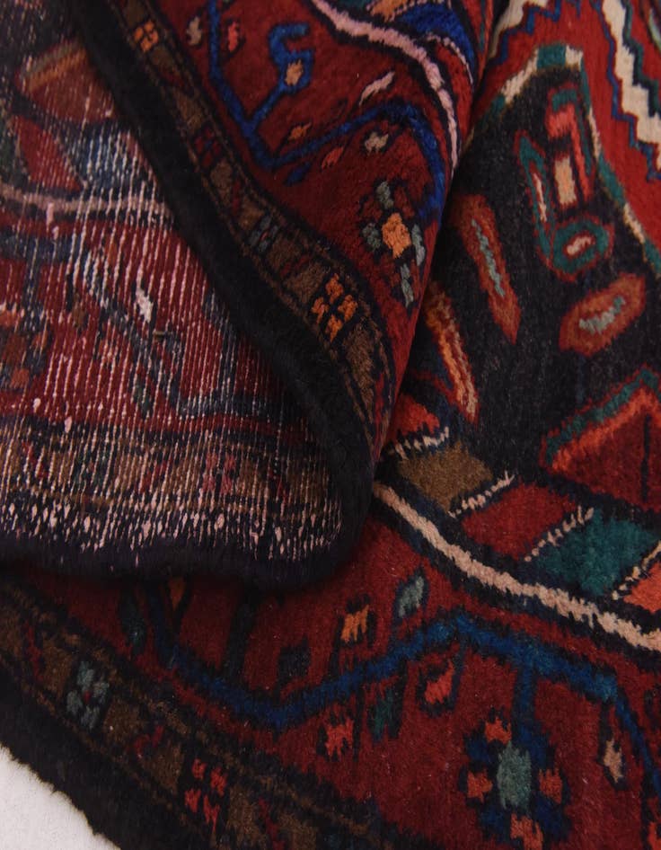 Detail image of 3' 9 x 10' 2  Hand Knotted Chenar Persian Wool Runner Rug