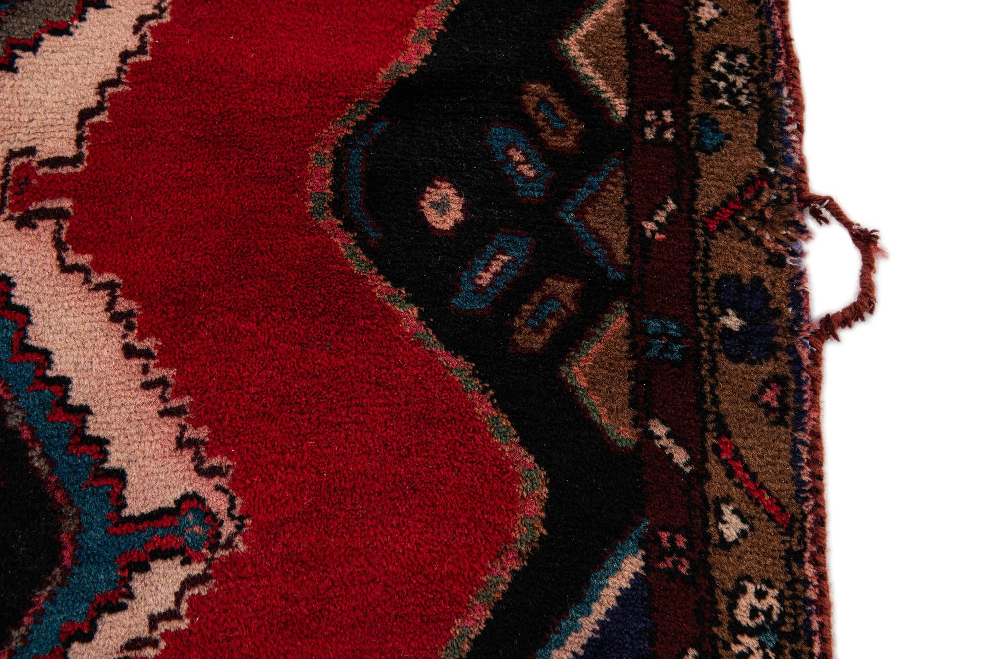 3' 2 x 10' 5 Hand Knotted Chenar Persian Wool Runner Rug