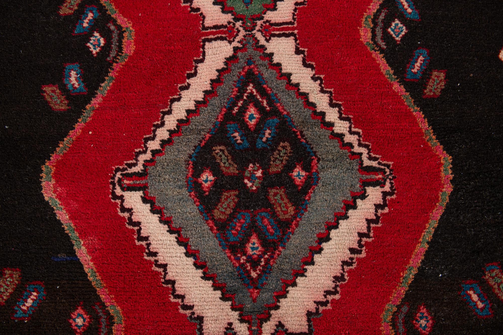 3' 2 x 10' 5 Hand Knotted Chenar Persian Wool Runner Rug