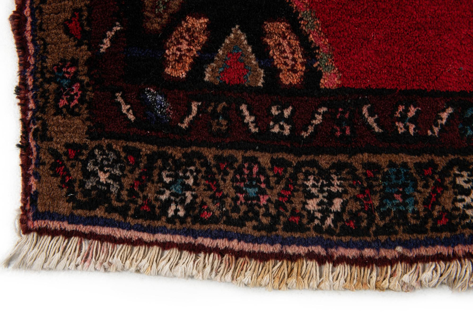 3' 2 x 10' 5 Hand Knotted Chenar Persian Wool Runner Rug