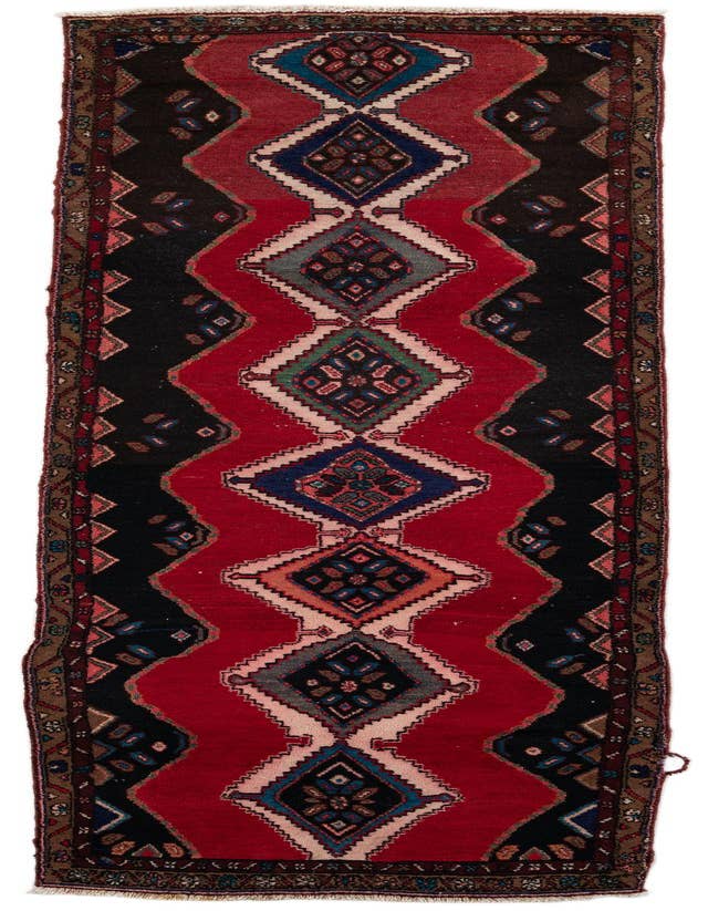 Detail image of 3' 2 x 10' 5 Hand Knotted Chenar Persian Wool Runner Rug