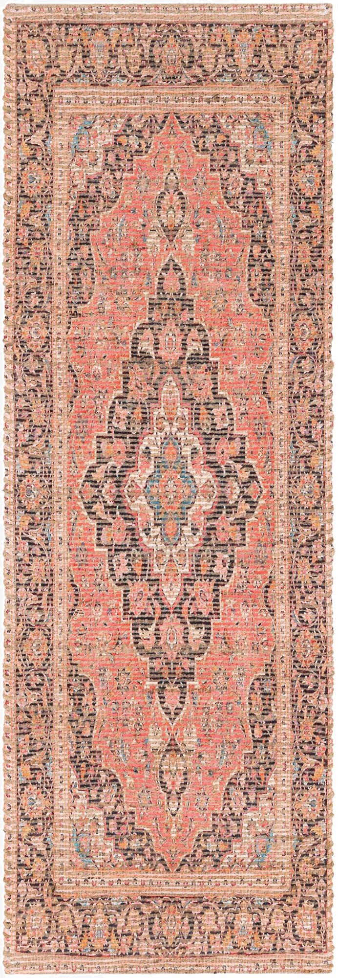 2' 2 x 6' 1 Chenille Jute Runner Rug