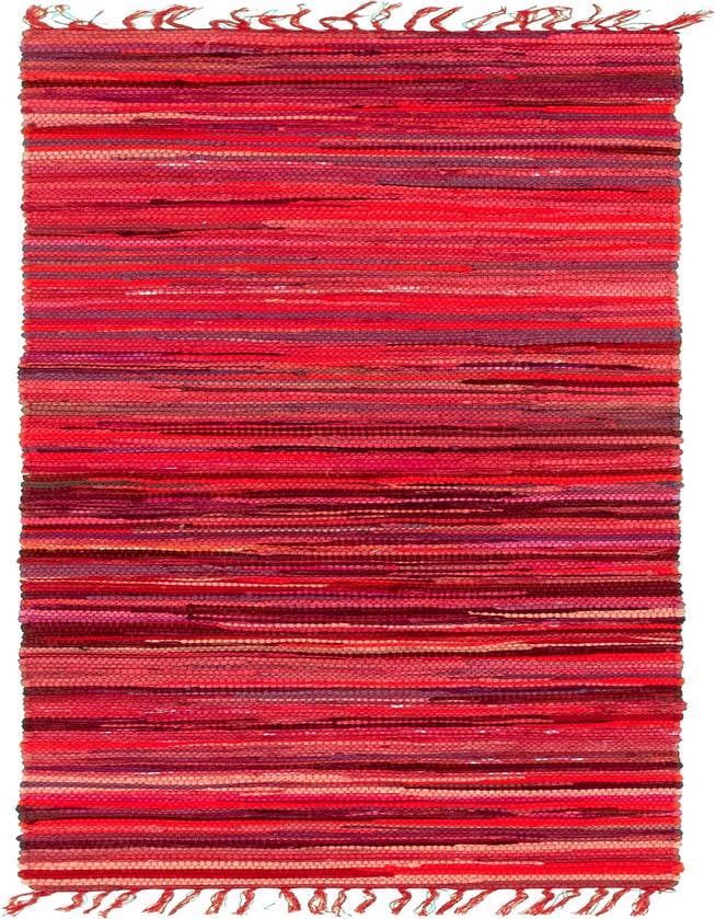 Detail image of 2' 2 x 6' 7 Hand Woven Chindi Cotton Runner Rug