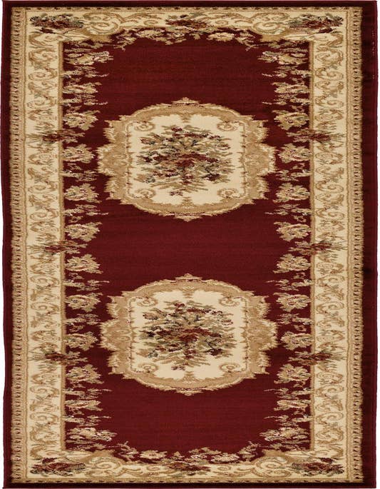 Detail image of 2' 7 x 10' Classic Aubusson Runner Rug