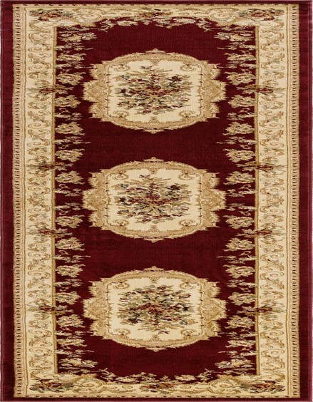 Detail image of 2' 7 x 12' Classic Aubusson Runner Rug