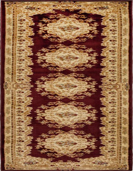 Detail image of 2' 7 x 13' Classic Aubusson Runner Rug