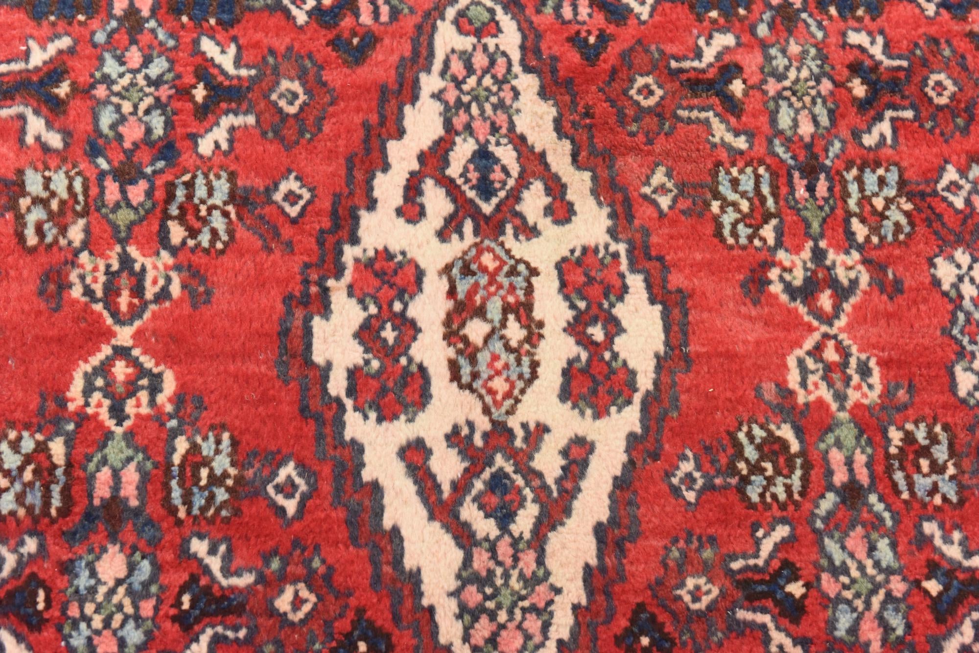 3' 6 x 10' 3 Hand Knotted Darjazin Persian Wool Runner Rug