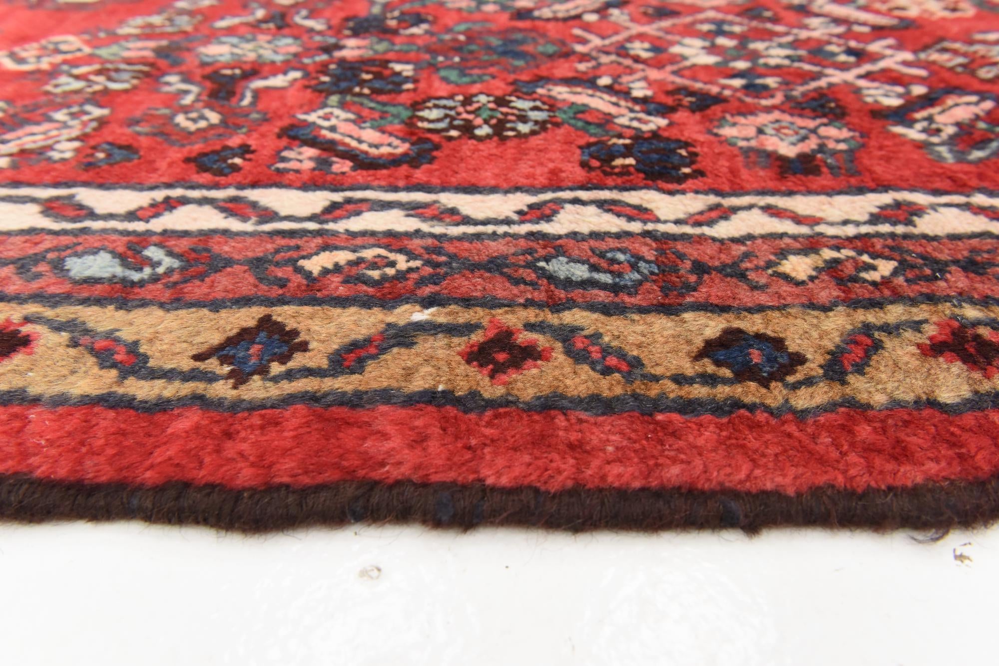 3' 6 x 10' 3 Hand Knotted Darjazin Persian Wool Runner Rug