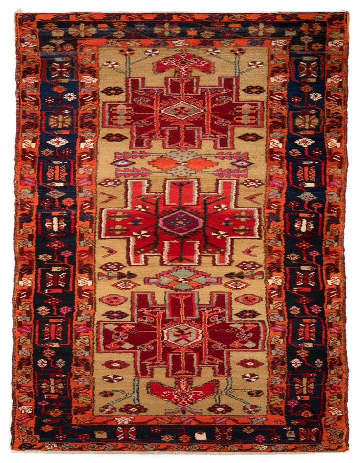 Detail image of 4' 1 x 10' Hand Knotted Darjazin Persian Wool Runner Rug