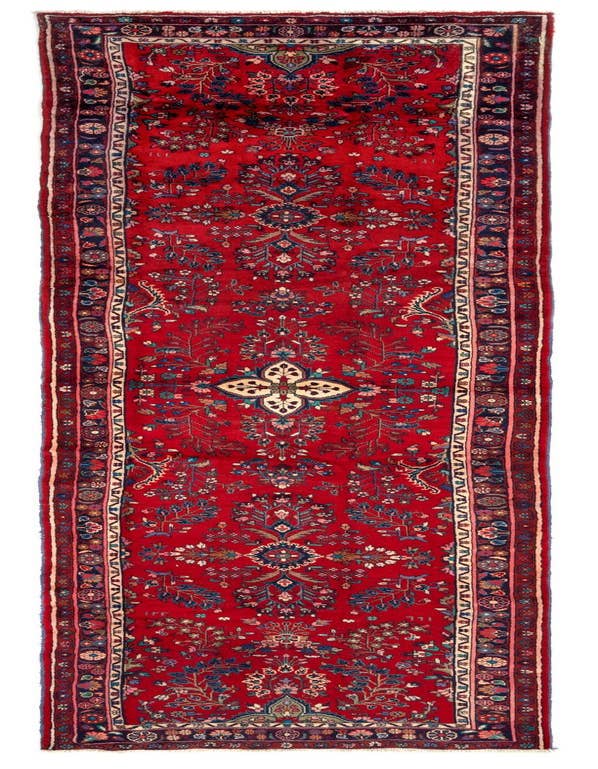 Detail image of 3' 10 x 13' 8 Hand Knotted Darjazin Persian Wool Runner Rug
