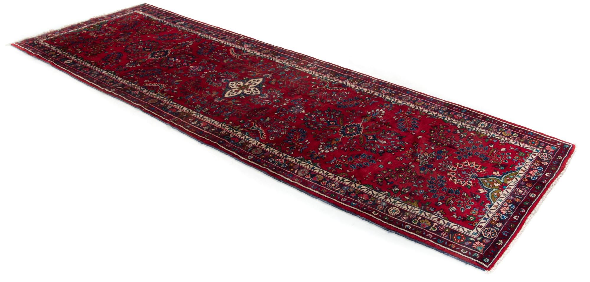 3' 10 x 13' 8 Hand Knotted Darjazin Persian Wool Runner Rug