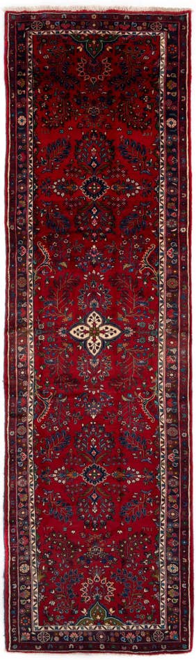 Detailfoto van 115cm x 415cm Handgeknoopt Darjazin Perzisch Wol Loper Vloerkleed