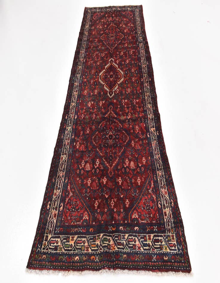 Detail image of 4' 2 x 10'  Hand Knotted Darjazin Persian Wool Runner Rug