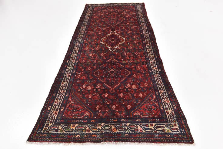 Detail image of 4' 2 x 10' Hand Knotted Darjazin Persian Wool Runner Rug