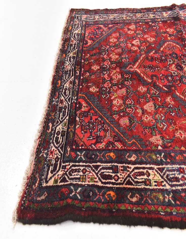 Detail image of 4' 2 x 10'  Hand Knotted Darjazin Persian Wool Runner Rug