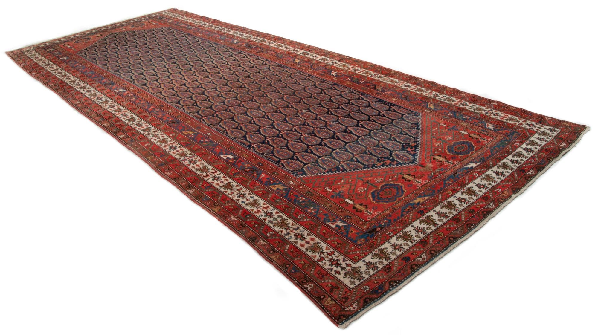 6' 6 x 16' 6 Hand Knotted Endjalas Persian Wool Runner Rug
