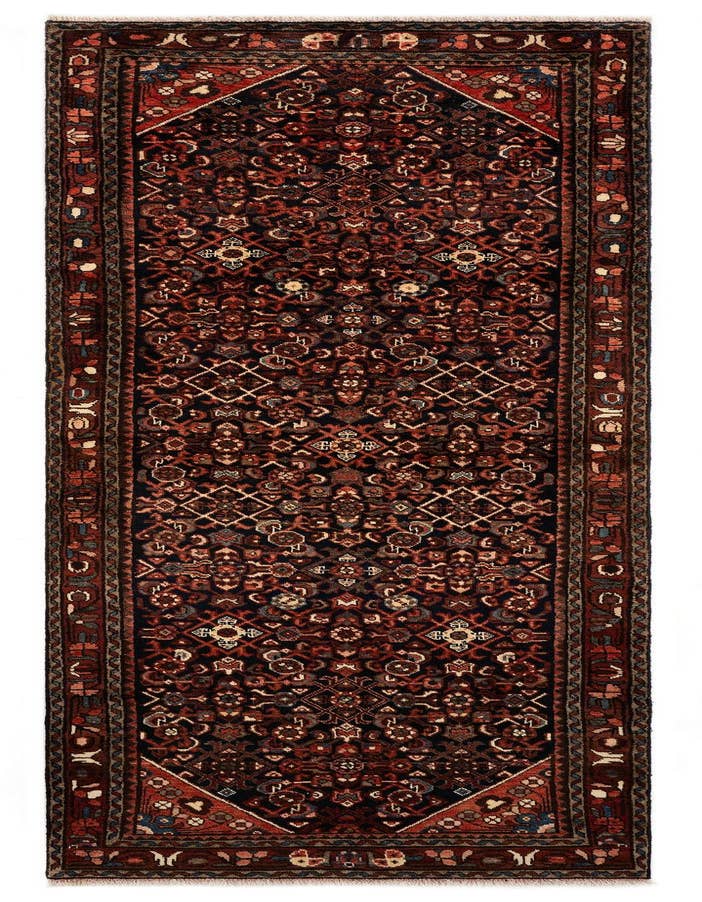 Detail image of 3' 4 x 10' 5 Hand Knotted Endjalas Persian Wool Runner Rug
