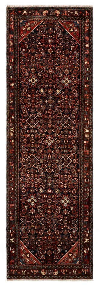 Detail image of 3' 4 x 10' 5 Hand Knotted Endjalas Persian Wool Runner Rug