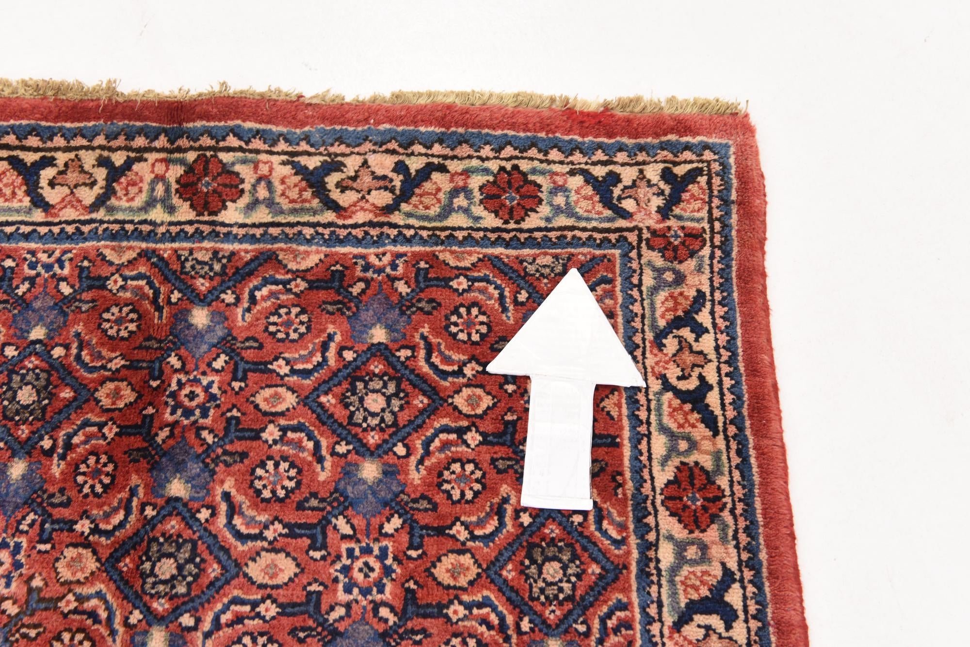 3' 6 x 10' Hand Knotted Farahan Persian Wool Runner Rug