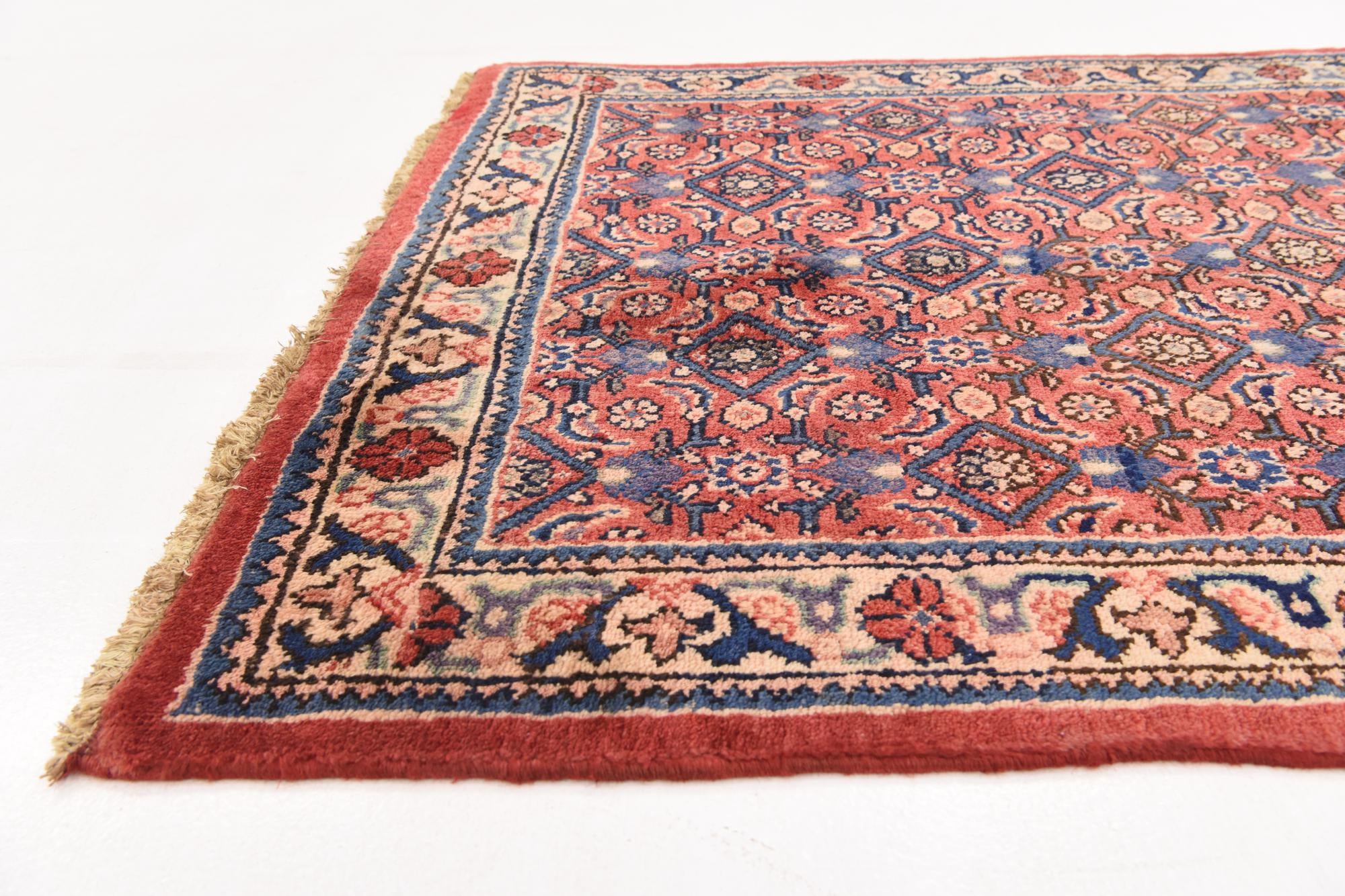 3' 6 x 10' Hand Knotted Farahan Persian Wool Runner Rug