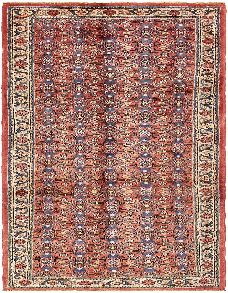 Detail image of 3' 6 x 10' Hand Knotted Farahan Persian Wool Runner Rug