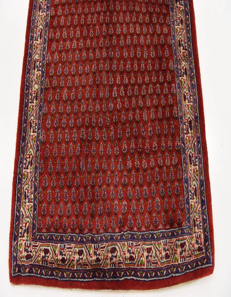 Detail image of 3' 10 x 10'  Hand Knotted Farahan Persian Wool Runner Rug