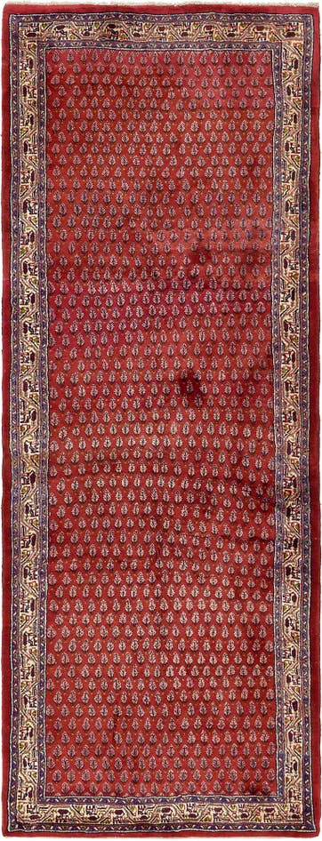 Detail image of 3' 10 x 10' Hand Knotted Farahan Persian Wool Runner Rug