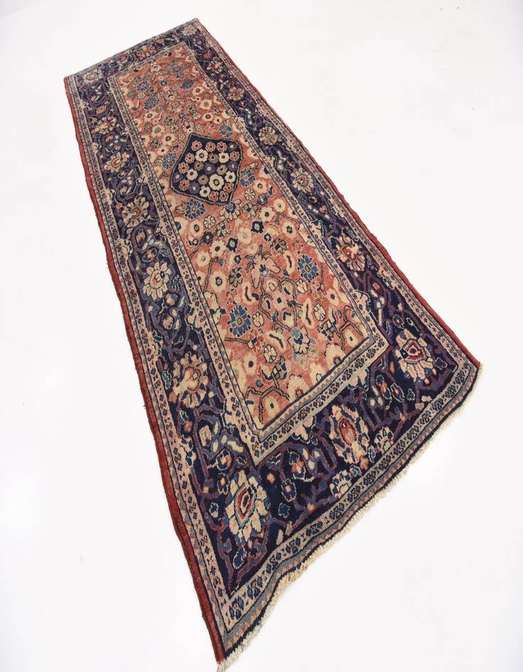 Detail image of 4' 3 x 10'  Hand Knotted Farahan Persian Wool Runner Rug