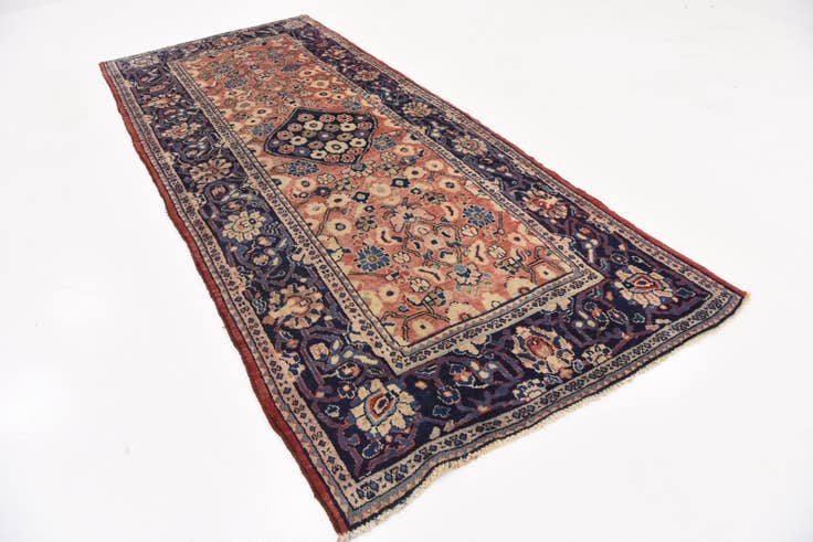 Detail image of 4' 3 x 10' Hand Knotted Farahan Persian Wool Runner Rug