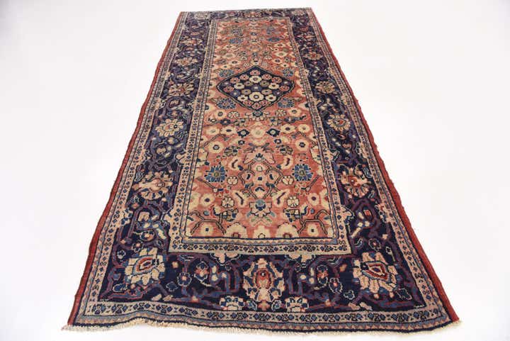 4' 3 x 10' Hand Knotted Farahan Persian Wool Runner Rug