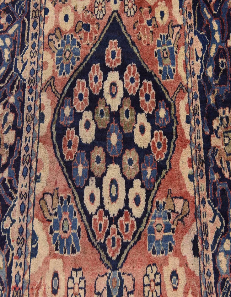 Detail image of 4' 3 x 10'  Hand Knotted Farahan Persian Wool Runner Rug