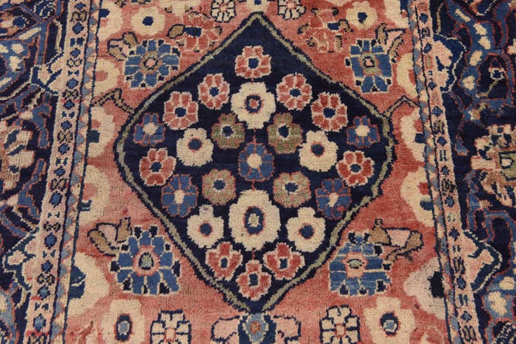 Detail image of 4' 3 x 10' Hand Knotted Farahan Persian Wool Runner Rug