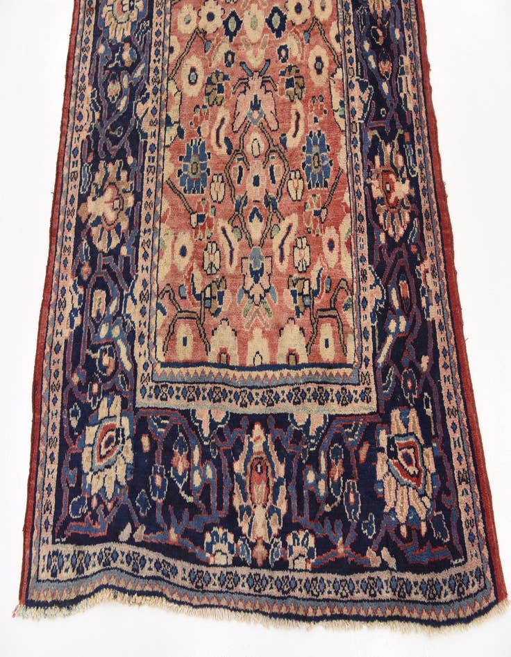 Detail image of 4' 3 x 10'  Hand Knotted Farahan Persian Wool Runner Rug