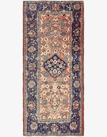 4' 3 x 10' Hand Knotted Farahan Persian Wool Runner Rug