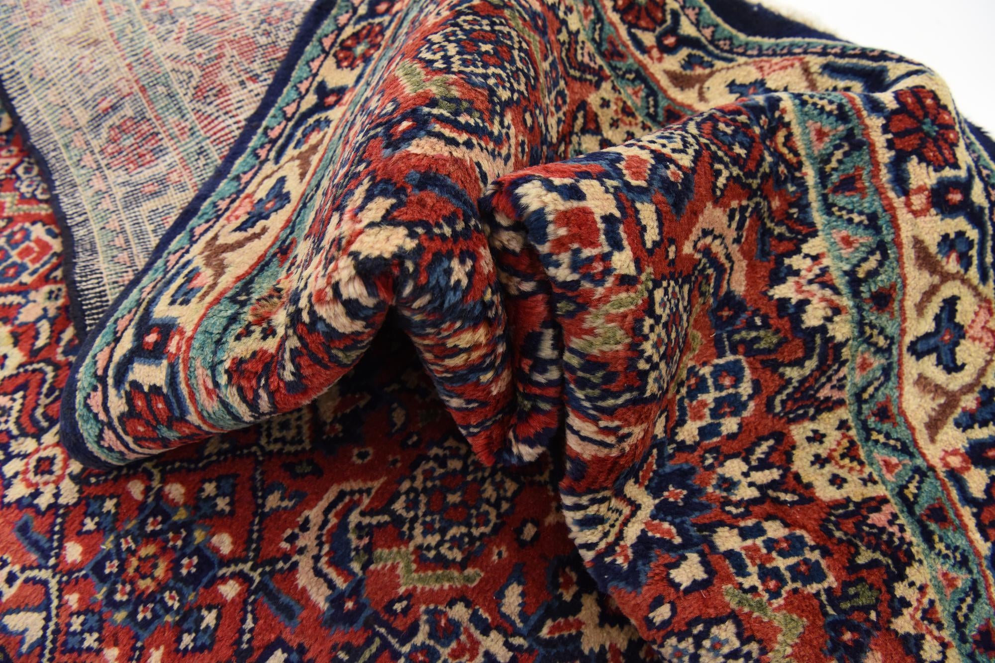 3' 8 x 10' 6 Hand Knotted Farahan Persian Wool Runner Rug