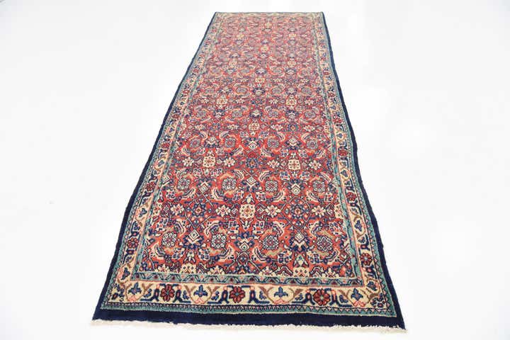 3' 8 x 10' 6 Hand Knotted Farahan Persian Wool Runner Rug