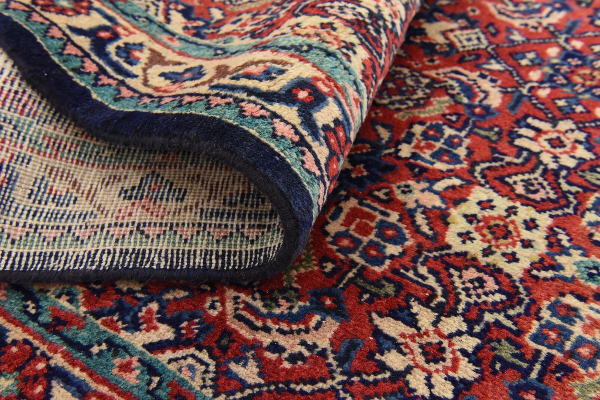 3' 8 x 10' 6 Hand Knotted Farahan Persian Wool Runner Rug