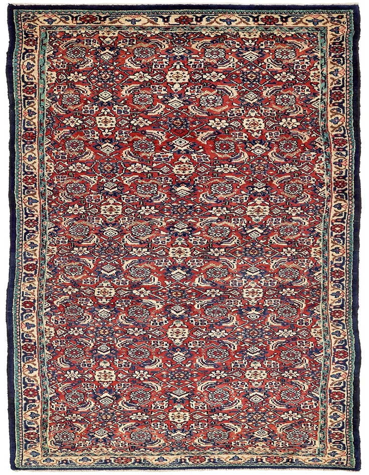 Detail image of 3' 8 x 10' 6 Hand Knotted Farahan Persian Wool Runner Rug