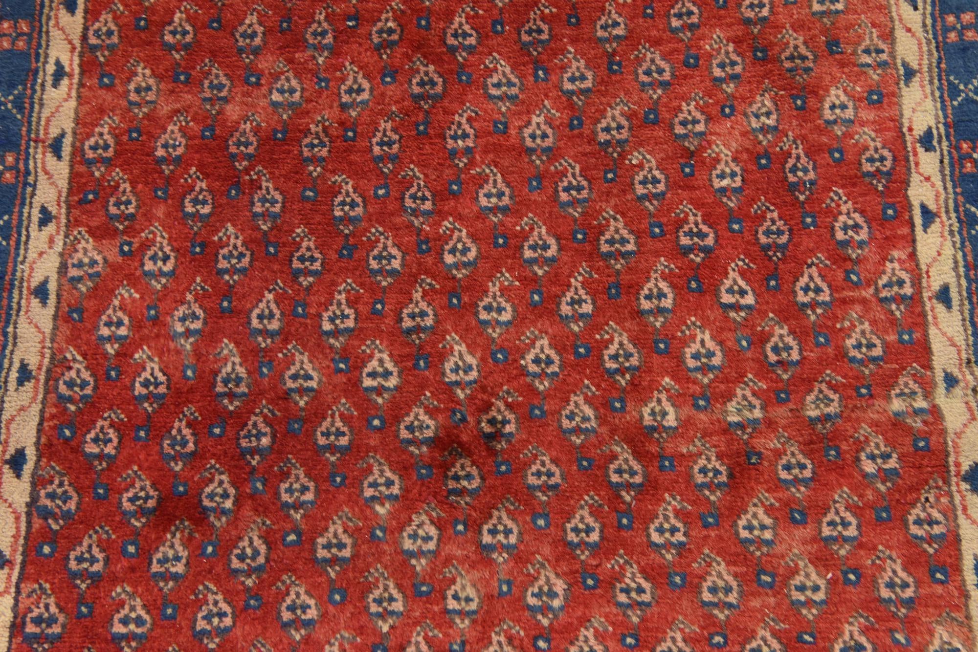 3' 7 x 10' 3 Hand Knotted Farahan Persian Wool Runner Rug