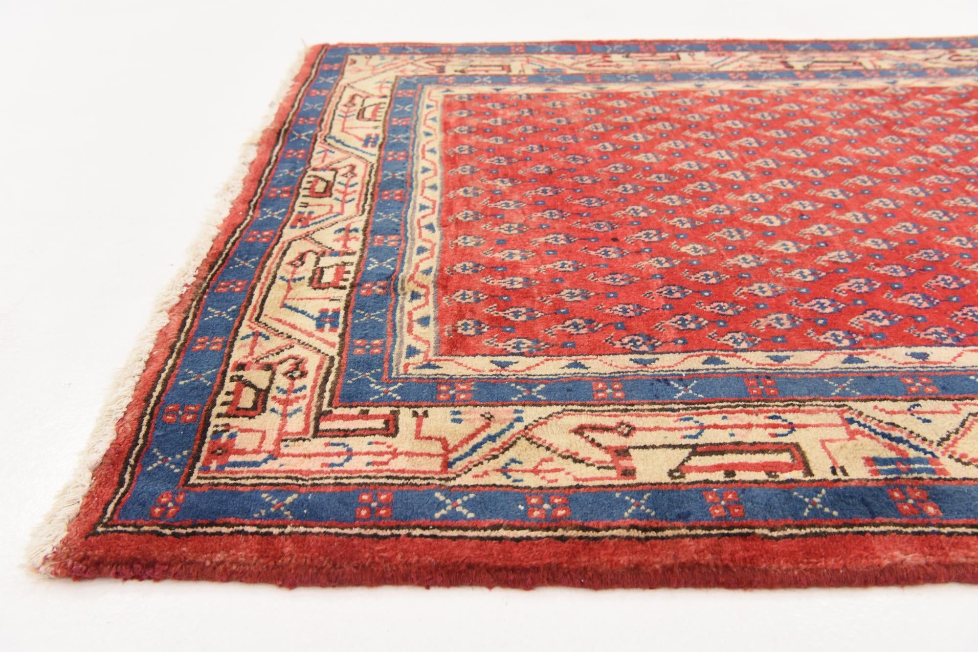3' 7 x 10' 3 Hand Knotted Farahan Persian Wool Runner Rug